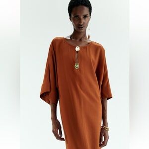 H&M Women's Maxi Dress in Rust Orange